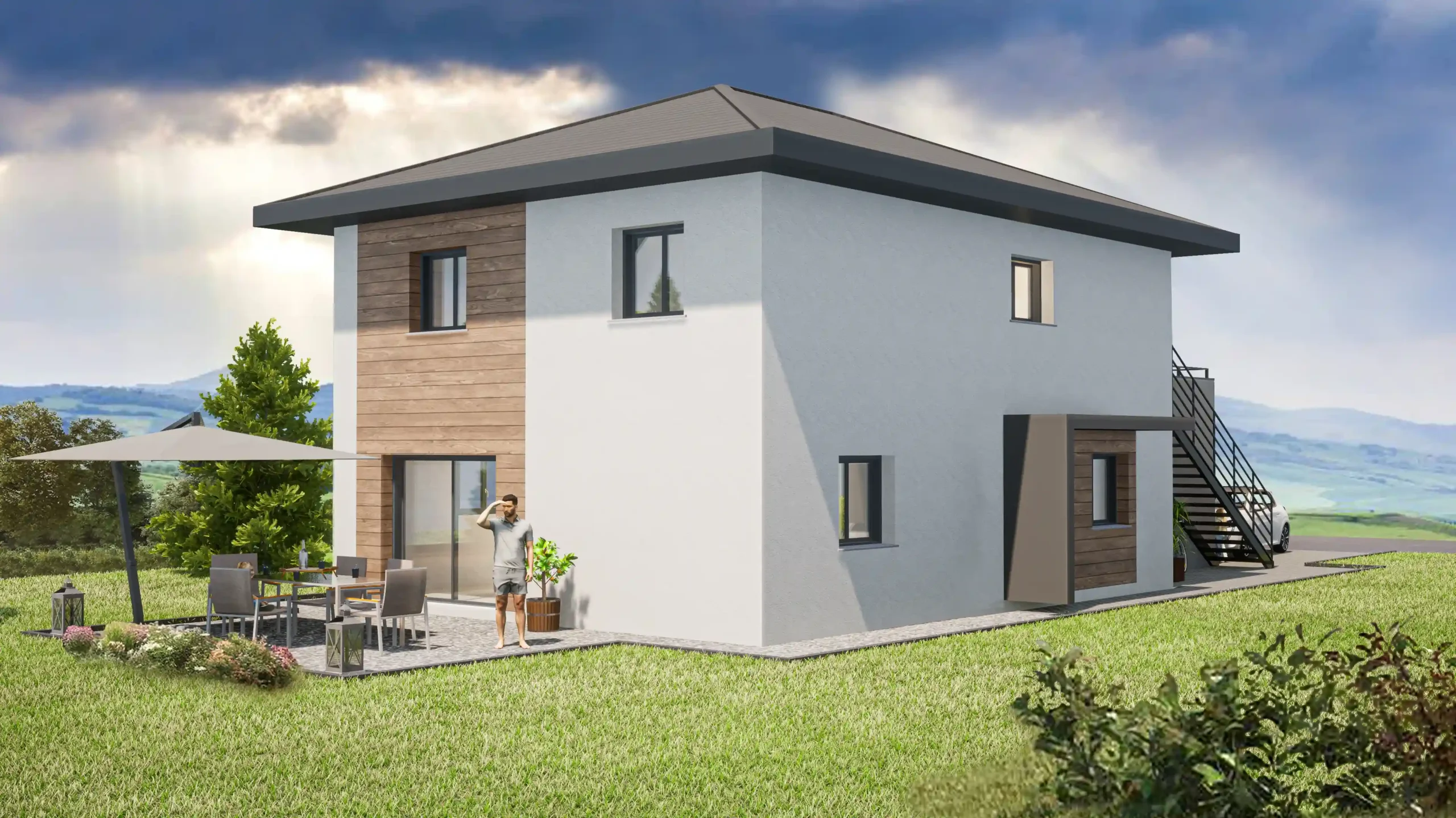 Un appartement dans une maison